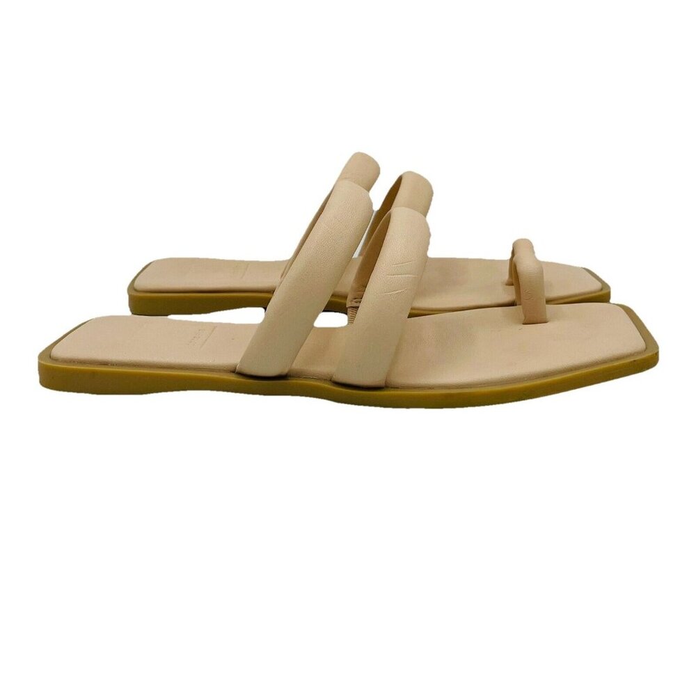 Dolce Vita Sandals Womens Size 6 Pink Square Toe Loop Strappy Flat Slip On Slide